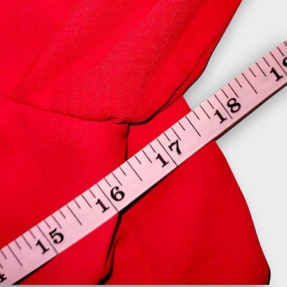 Lulus Womens Dress Sz Large Ecstatic Harmony Red Chiffon Glamourcore Cottagecore - Picture 12 of 12